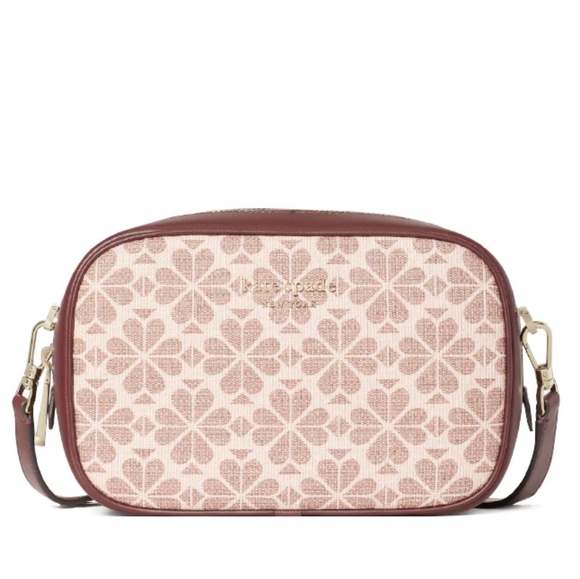 🩷KATE SPADE INFINITE SPADE FLOWER COATED CANVAS MEDIUM CAMERA BAG - Picture 1 of 7